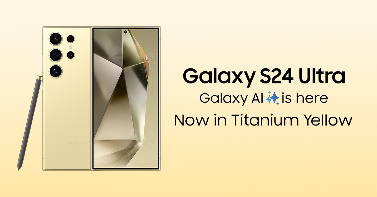 Samsung Galaxy S24 Ultra Now Available in Titanium Yellow Color in Nepal