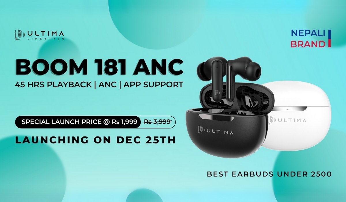 Ultima Boom 181 ANC Earbuds Launching in Nepal on Christmas