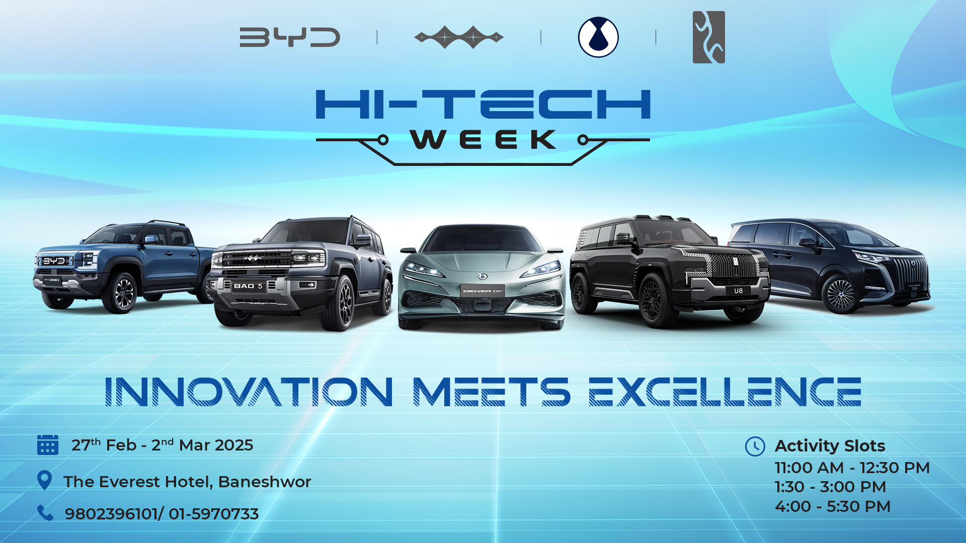 BYD Nepal to Showcase the Future of EVs at Hi-Tech Week Starting Today, February 27