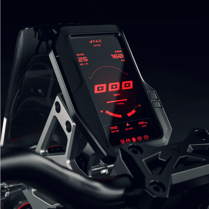 Instrument Cluster in Ultraviolette Shockwave
