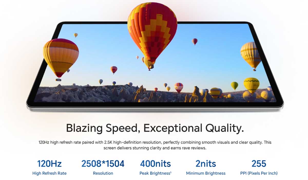 Honor Pad X9a Display