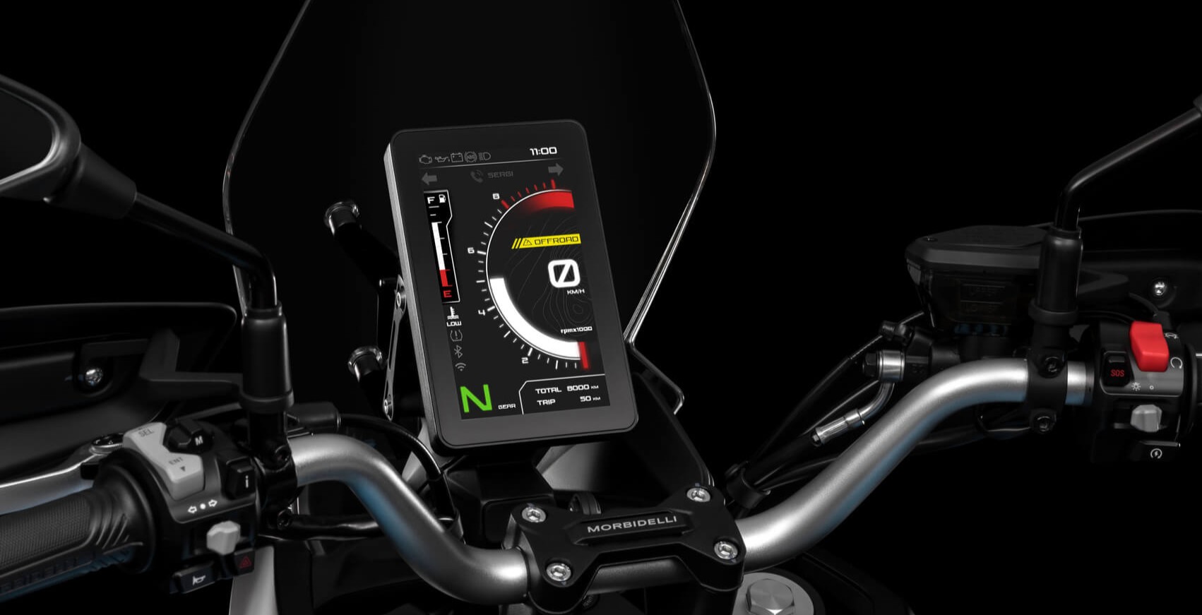 7-inch Vertical TFT Display in Morbidelli T352X