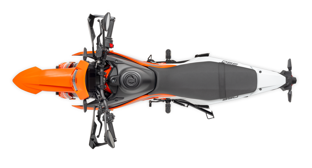 Single-Piece Seat in KTM 390 Enduro R