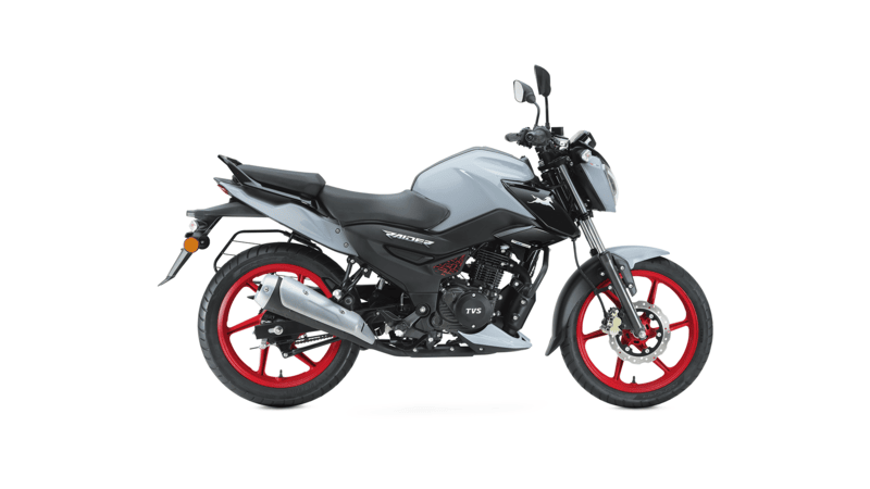 Side Styling in TVS Raider 125 iGO "Nardo Grey"