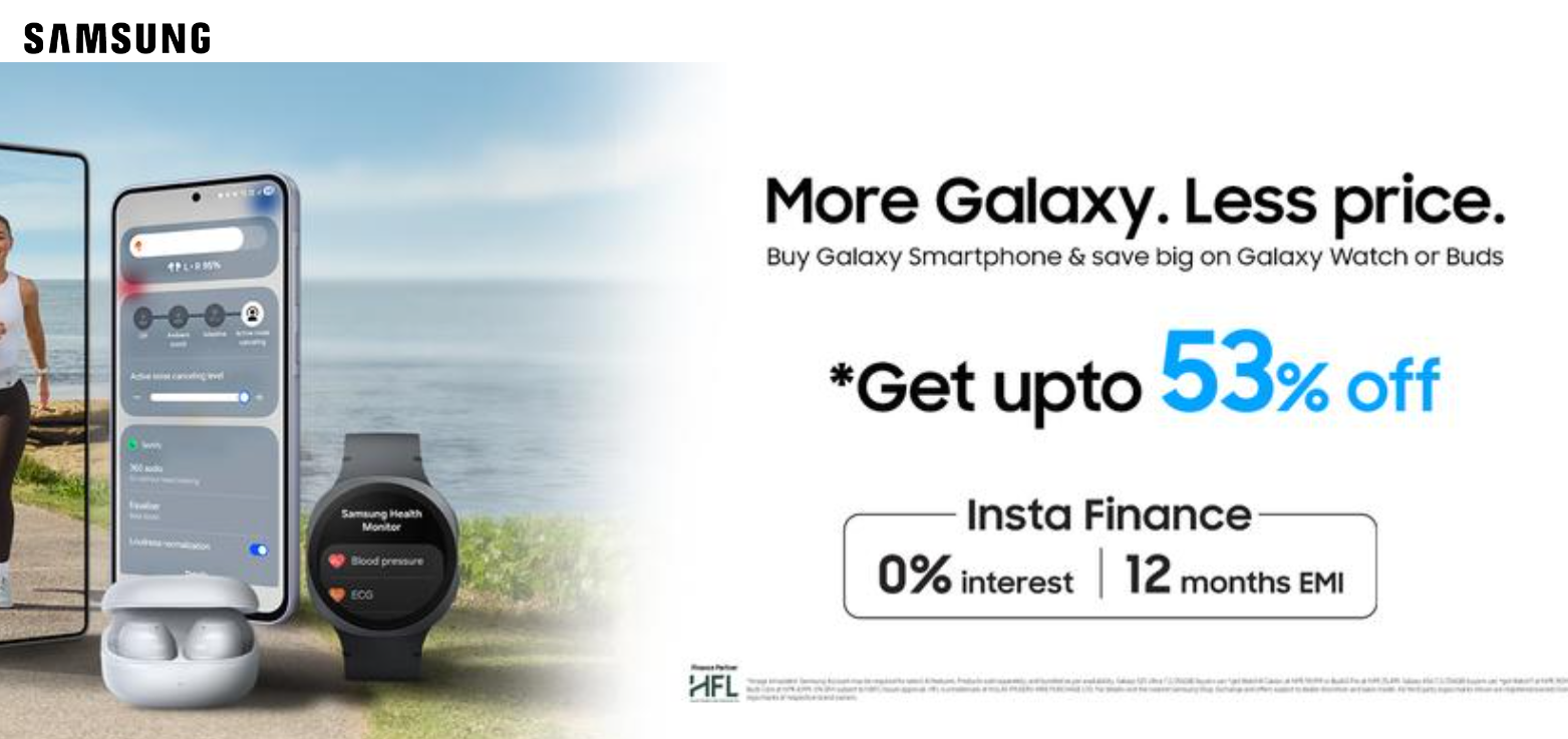 Samsung Nepal Offers Up to 53% Off on Wearables with Smartphone Purchase