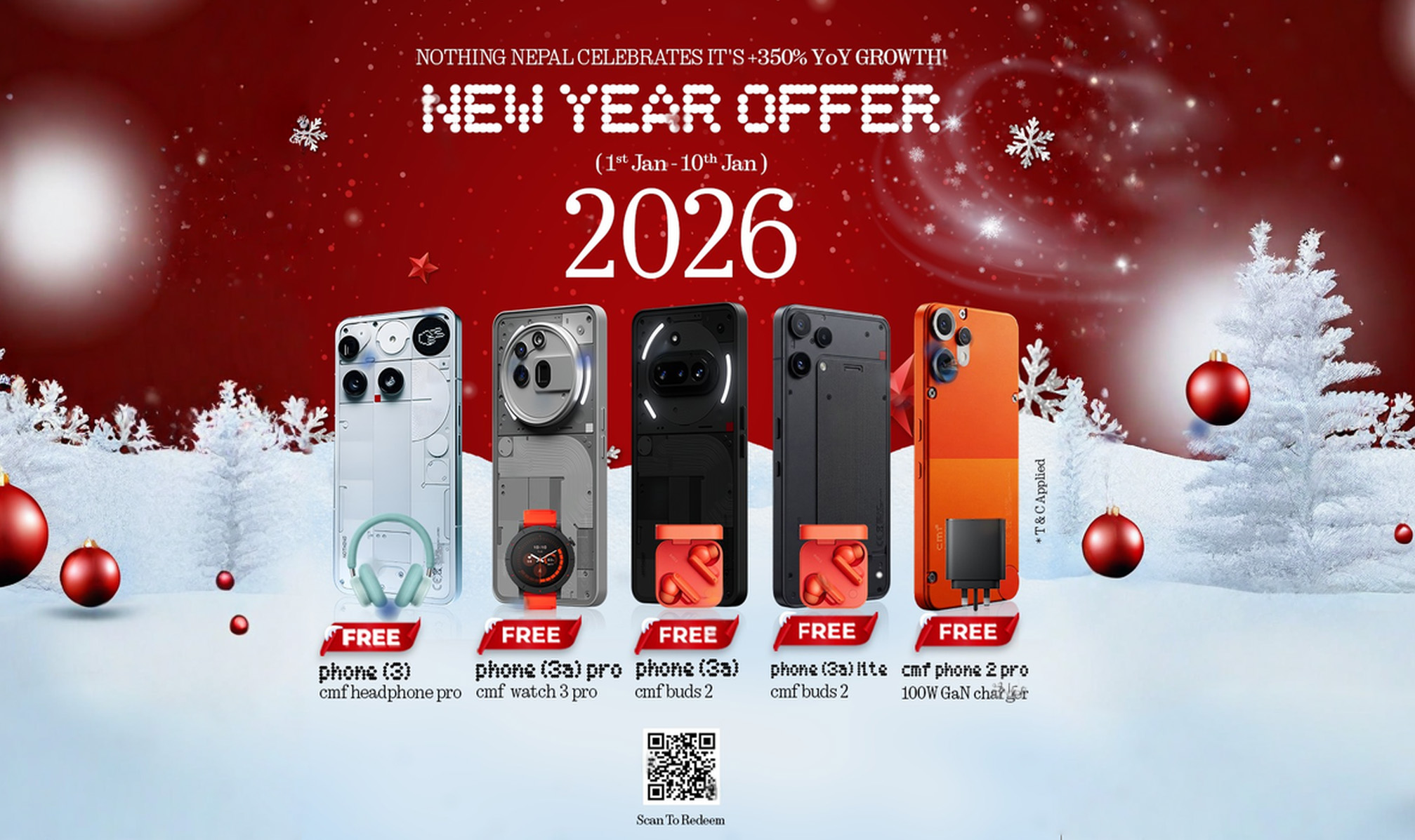 Celebrate 2026 with Nothing: Free Headphones, Watch, Buds & More on Select Phones