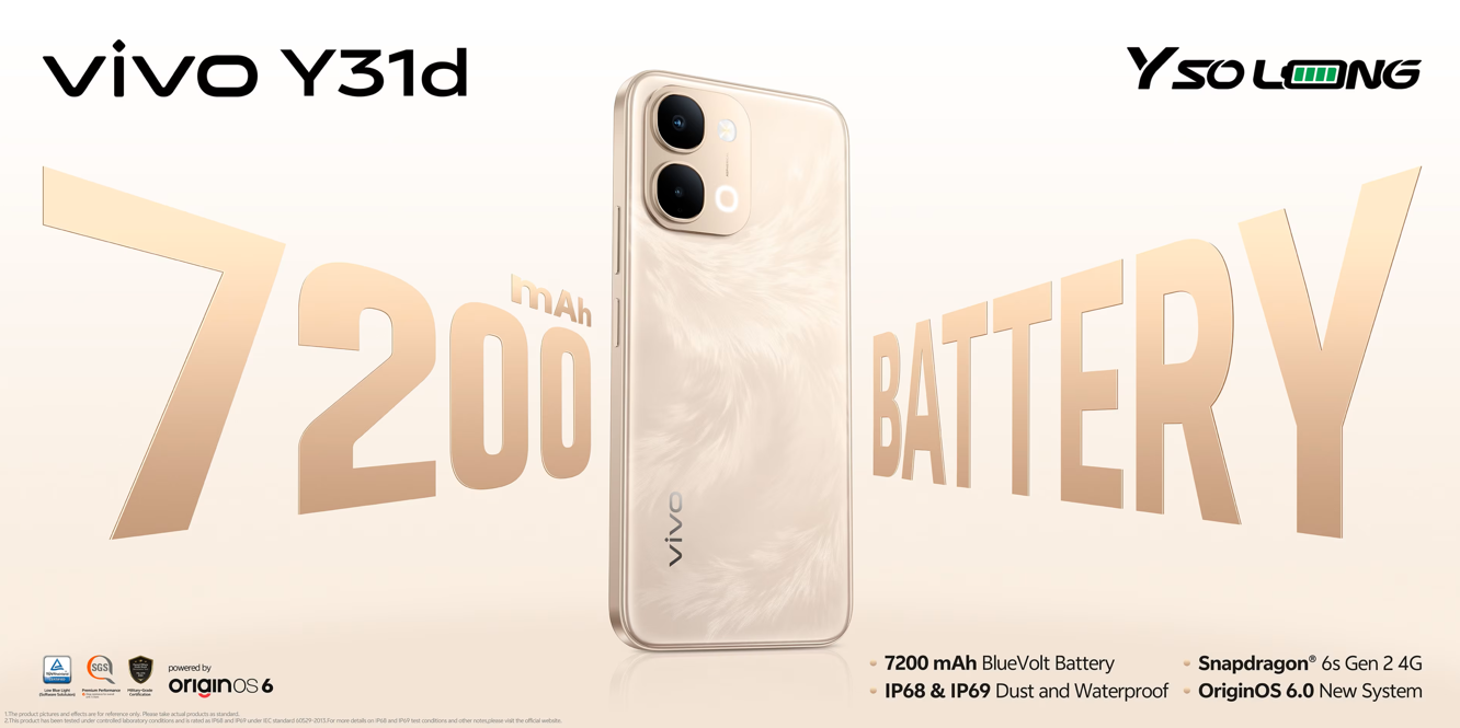 vivo Y31d with Massive 7,200mAh Battery Launched in Nepal