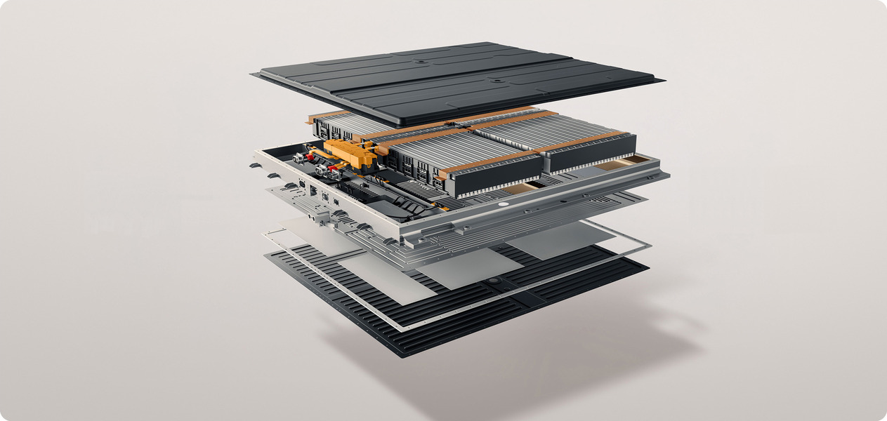 Battery layout in Arcfox T1