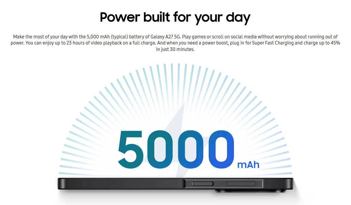Samsung Galaxy A27 Battery