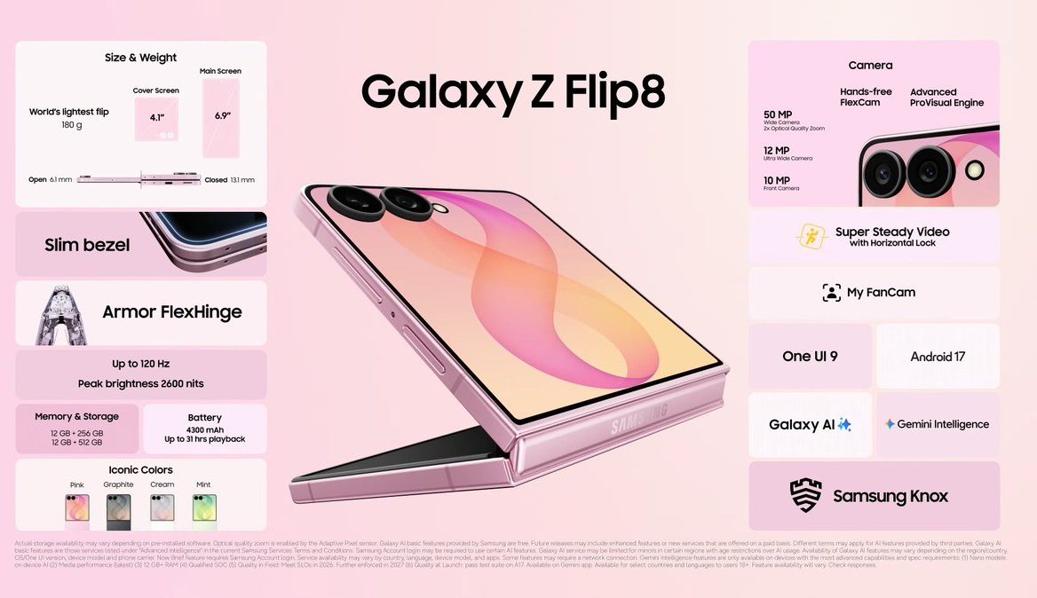 Z Flip8 Features
